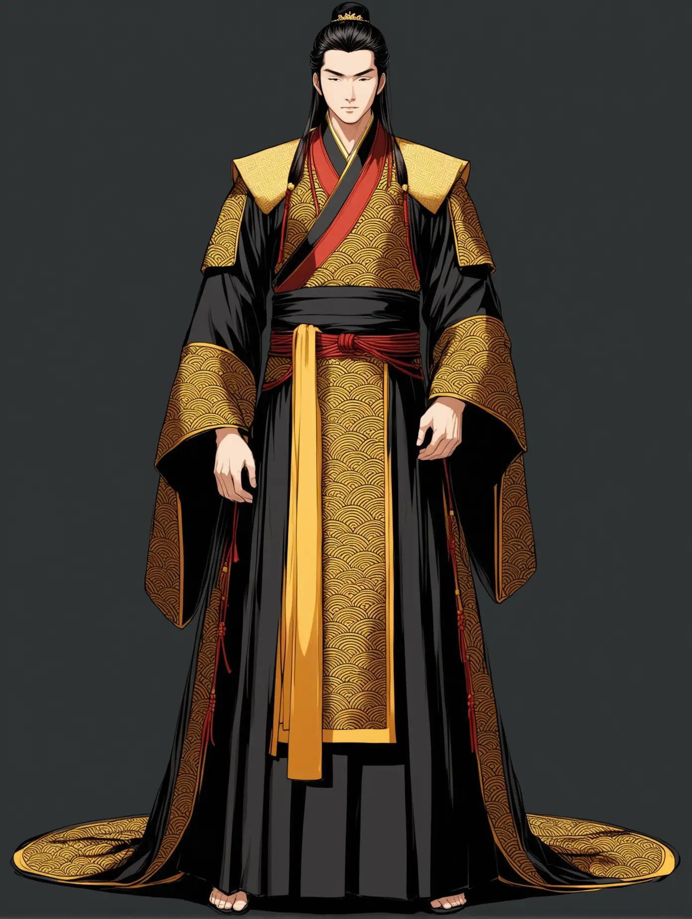 Han-Dynasty-Emperor-in-Black-Hanfu-Robe-Portrait