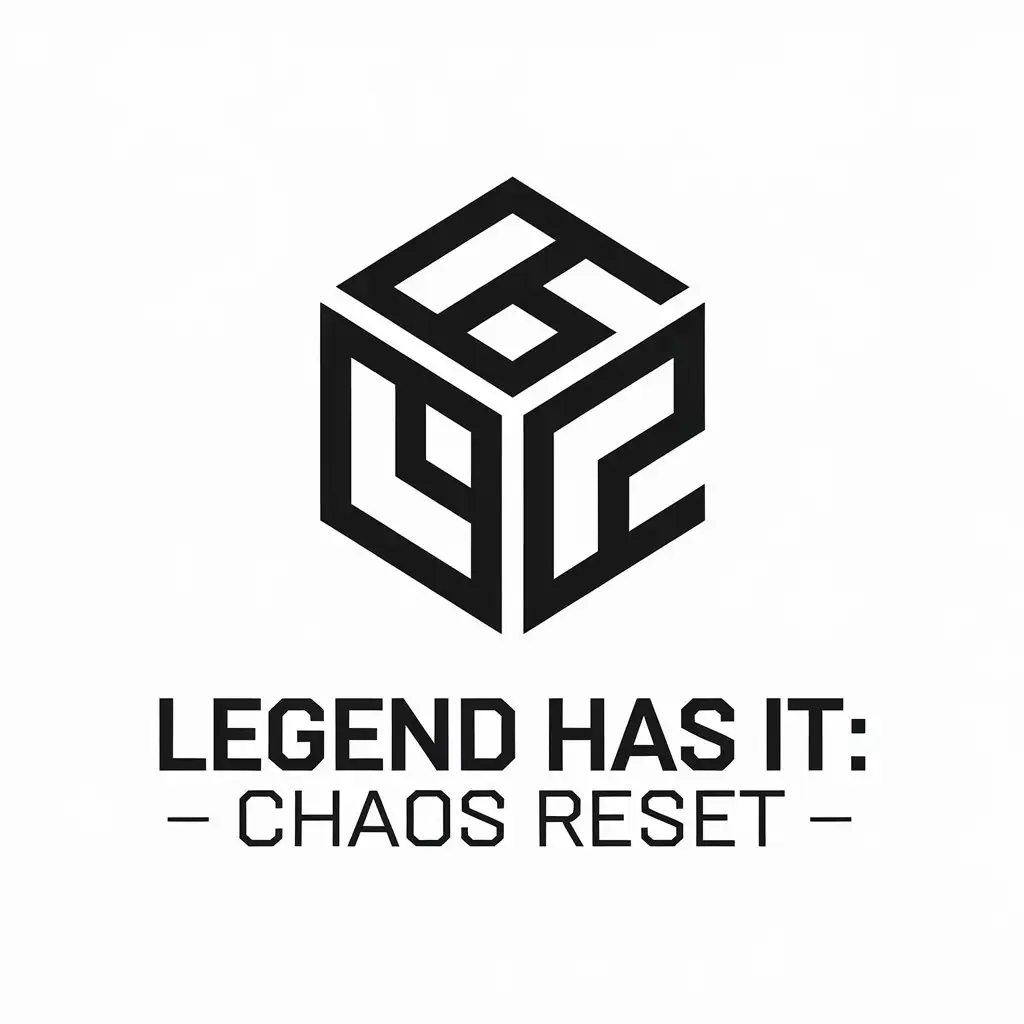 LOGO Design for Legend has it Chaos Reset Minimalist Cube Symbol for Autres Industry