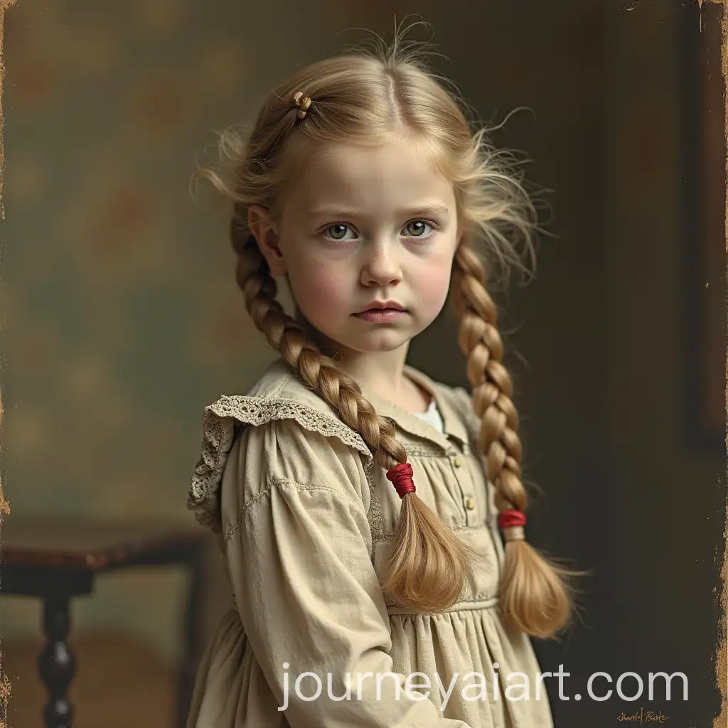 Portrait-of-a-Young-Girl-with-Blonde-Braids-1899-Color-Photograph