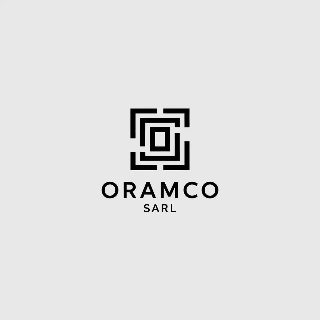 LOGO Design for ORAMCO Sarl Minimalistic Style with Clear Background and Bold Typography