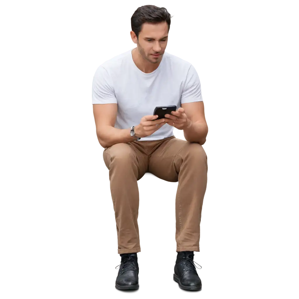 Realistic-Man-Sitting-and-Using-Phone-HighQuality-PNG-for-Versatile-Applications