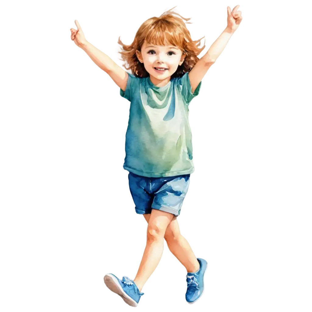 Adorable-Cute-Kid-Watercolor-PNG-Image-for-Versatile-Use