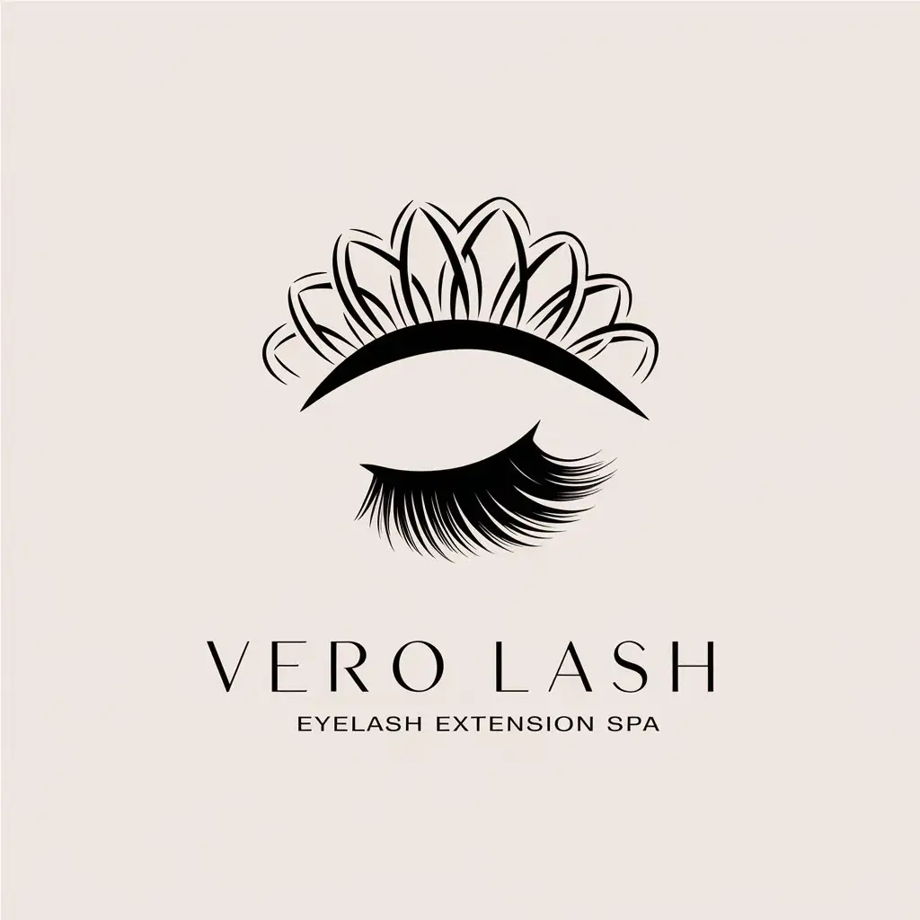 LOGO Design For Vero Lash Elegant Eyelash Extensions Icon