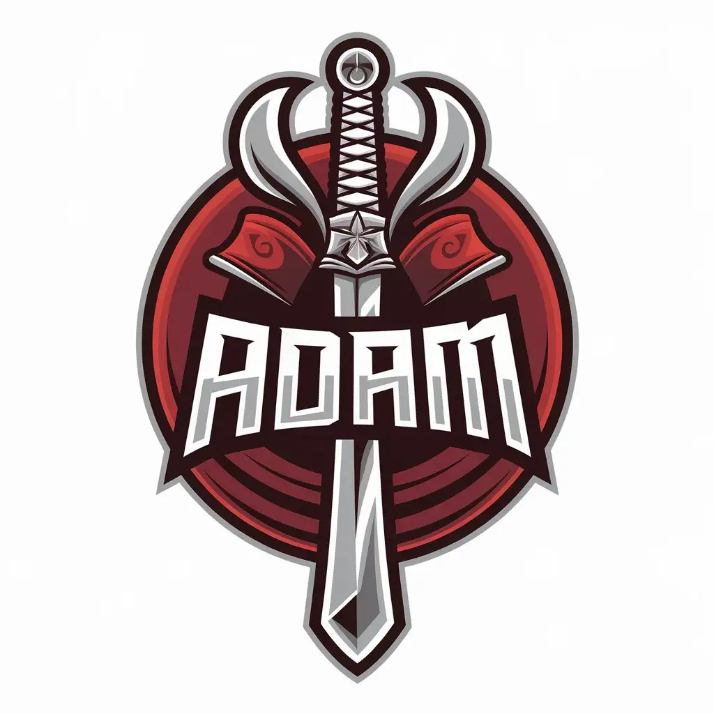 a vector logo design,with the text "ADAM", main symbol:SAMRAI CHINO,Moderate,clear background