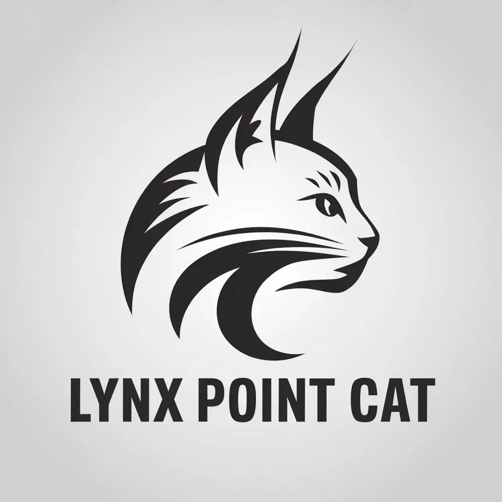 LOGO Design for Lynx Point Cat Minimalistic Vector with Lynx Point Cat Symbol for Tech Industry