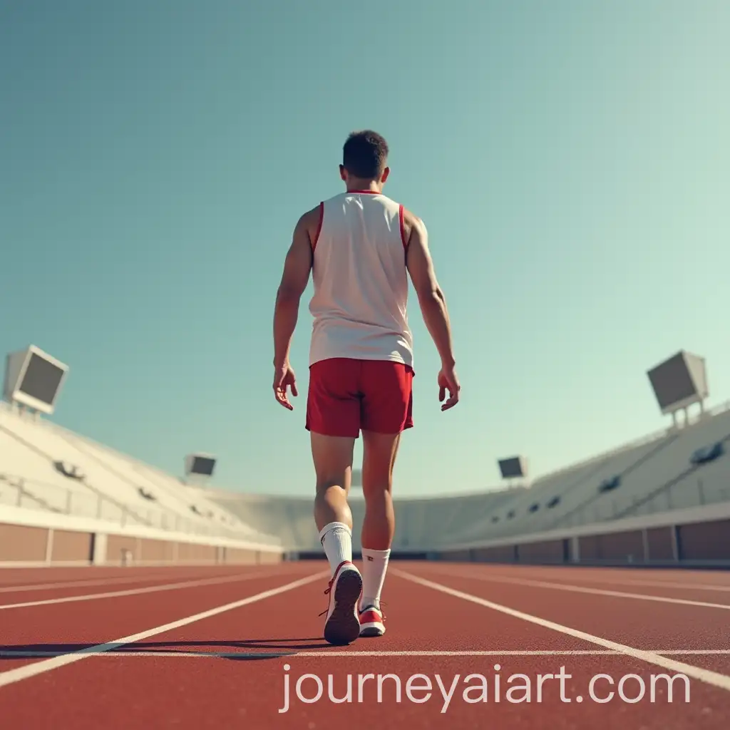 Athlete-Walking-on-Sports-Ground