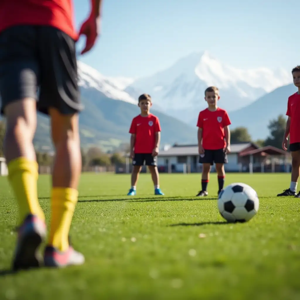 Young-Athletes-in-Soccer-Training-Session-with-Mountain-Backdrop