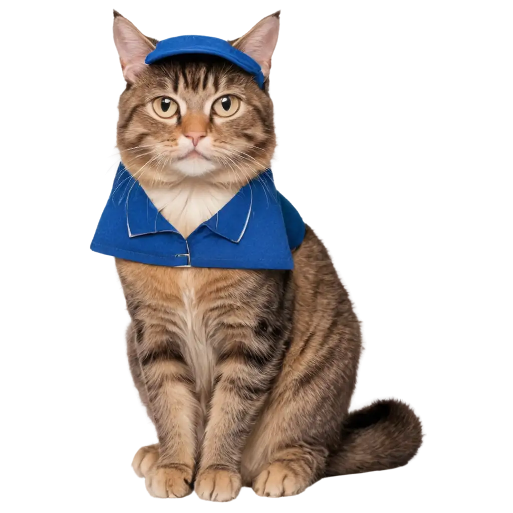 Tired-Factory-Worker-Cat-PNG-Image-HighQuality-Illustration-for-Various-Applications