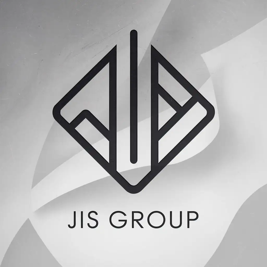 LOGO Design for JIS Group Minimalist Aesthetic with Clear Background