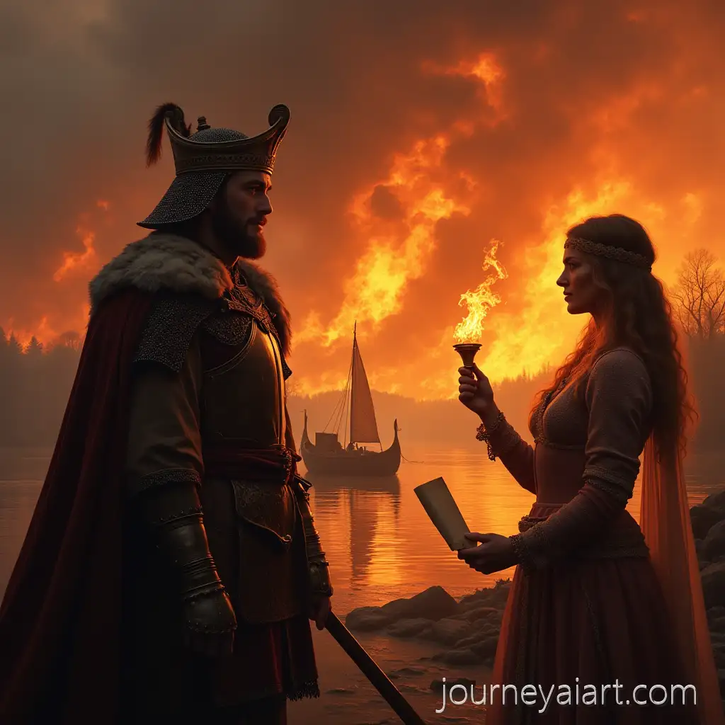 Yaroslav-and-Vera-Amid-the-Burning-Dnieper-in-Kievan-Rus