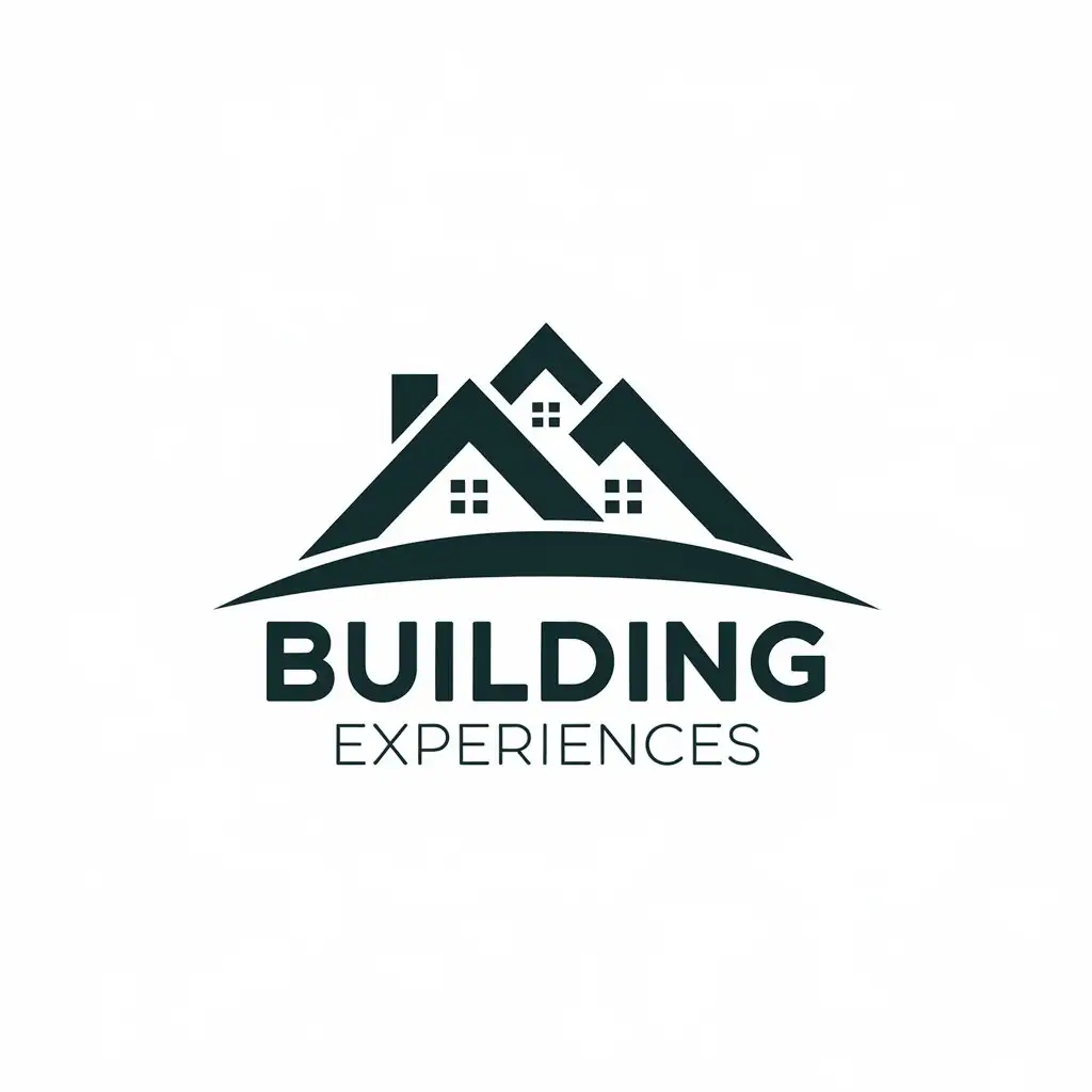 a vector logo design,with the text "building experiences", main symbol:house,Moderate,be used in Construction industry,clear background