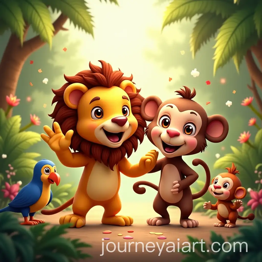 Cheerful-Jungle-Celebration-with-Leo-Bouncy-Birds-and-Monkeys