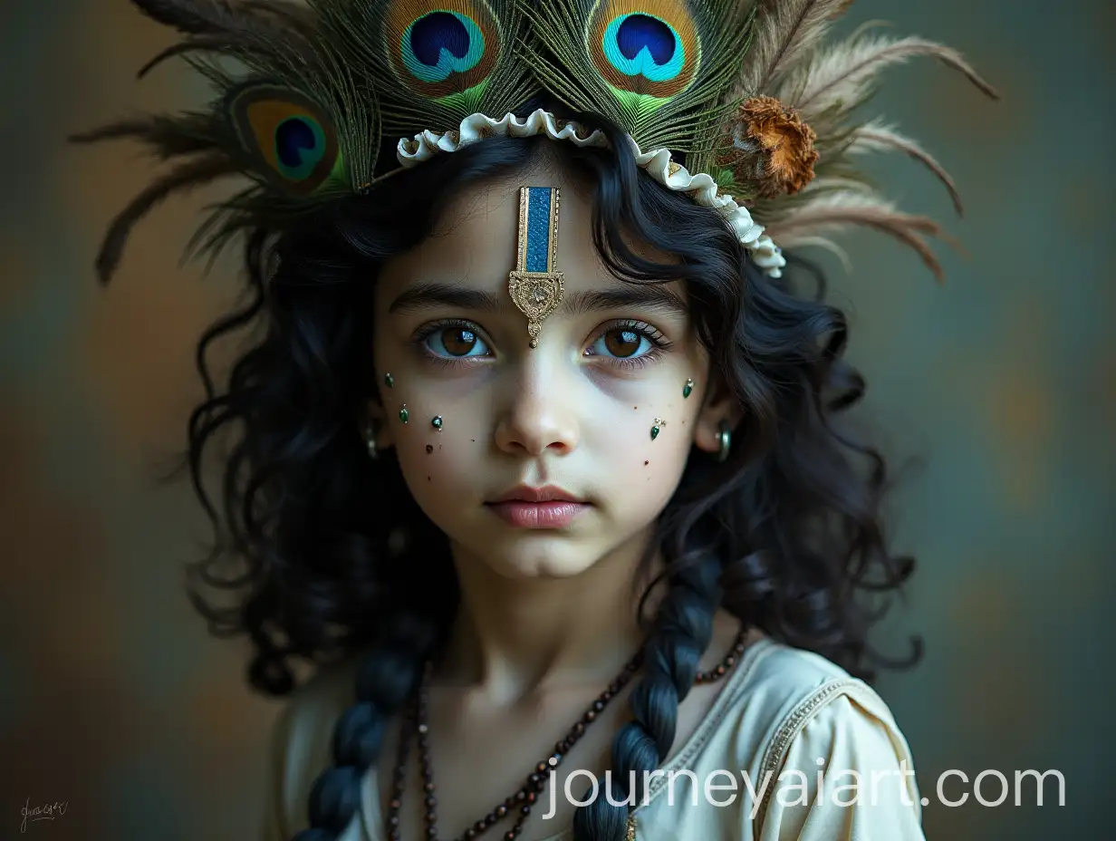 EAI-Art-Prompt-Expansionthereal-Portrait-of-Young-Krishna-with-Peacock-Feather-Headdress