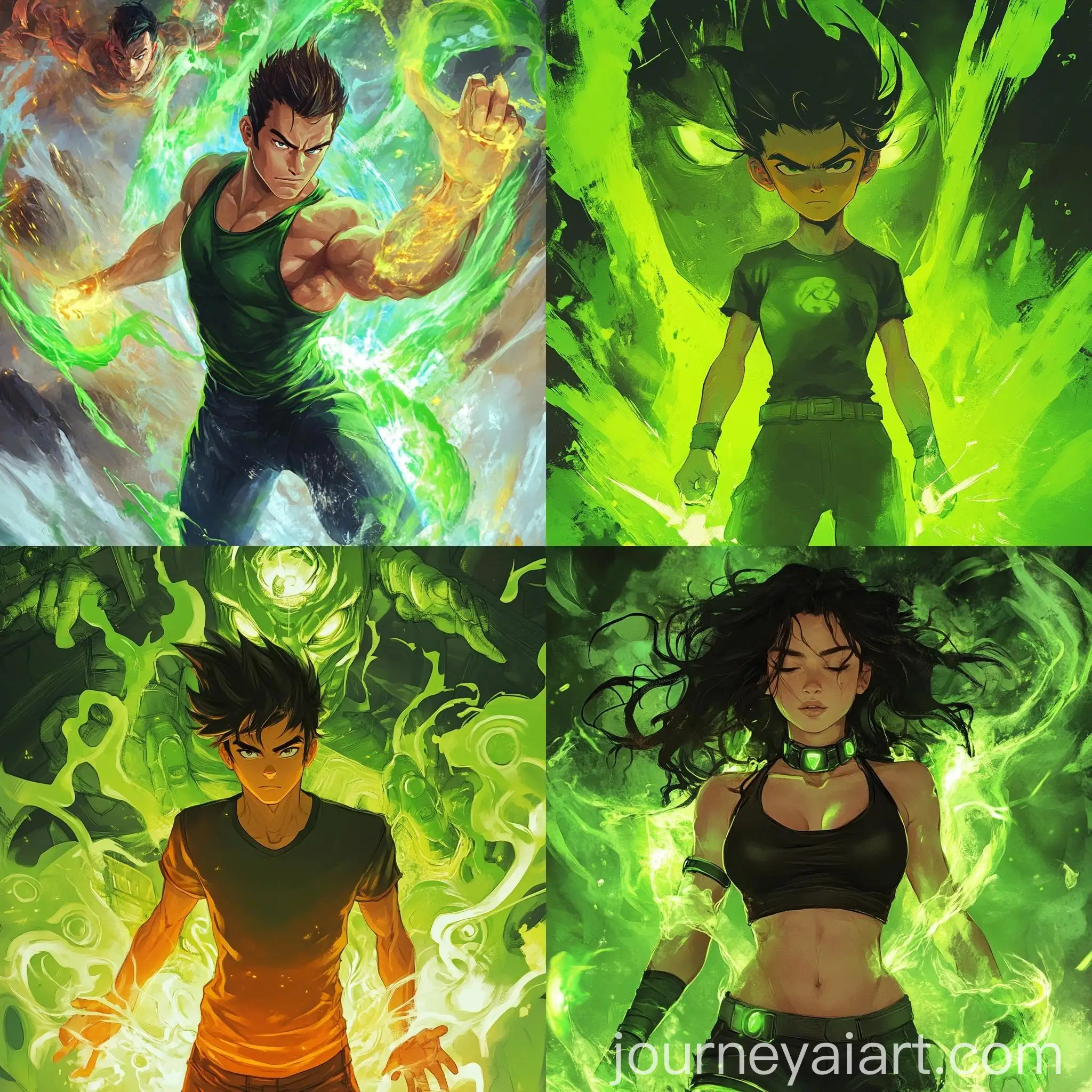 Transformation-into-Female-Saiyan-in-Ben-10-Inspired-World