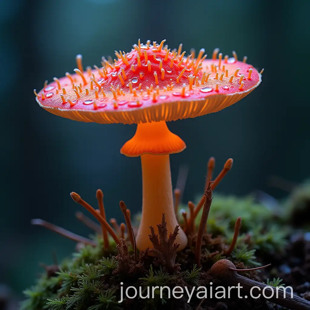 Psilocybe-Weraroa-Mushroom-with-Psychedelic-Atmosphere