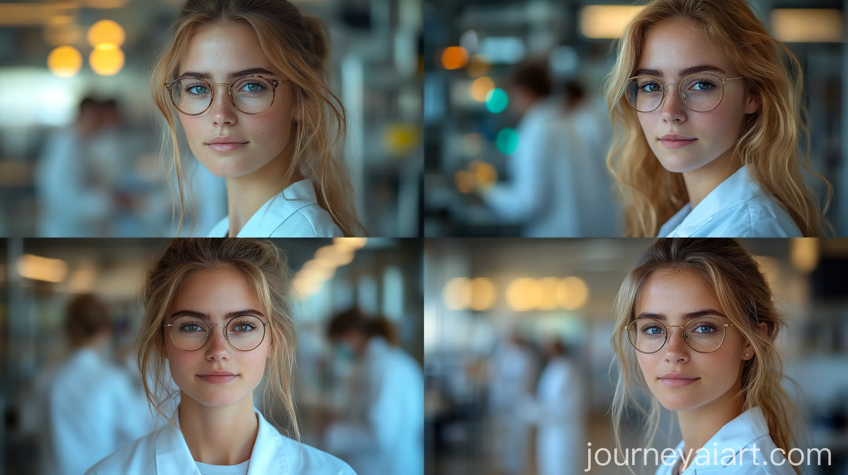Young-Woman-Scientist-in-Medical-Science-Laboratory-with-Team-of-Specialists