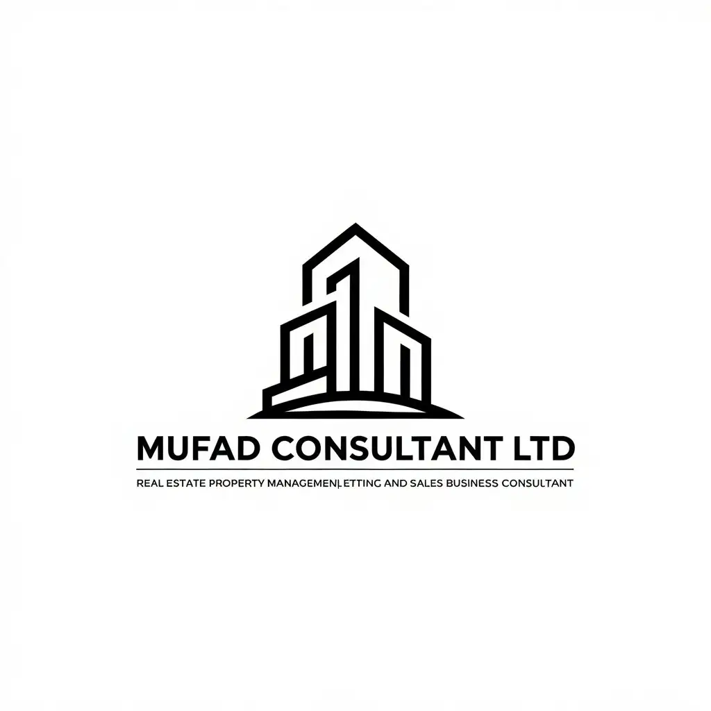 LOGO Design for MUFAD CONSULTANT LTD Minimalistic Real Estate Business Consulting Theme