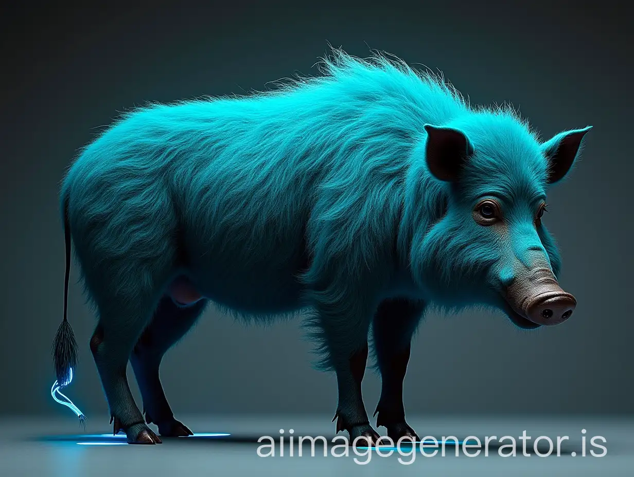 Majestic-Wild-Boar-with-Neon-Traces-and-Turquoise-Fur