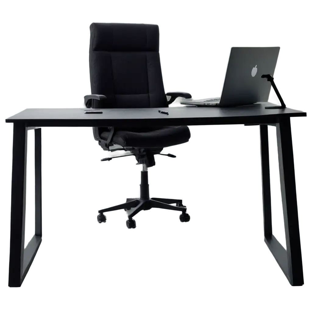 Sleek-Black-Office-Desk-PNG-Image-Minimalistic-Modern-Workspace-Design