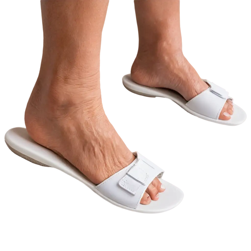 Elderly-Womans-Feet-in-White-Slippers-PNG-Image-Graceful-Aging-Concept