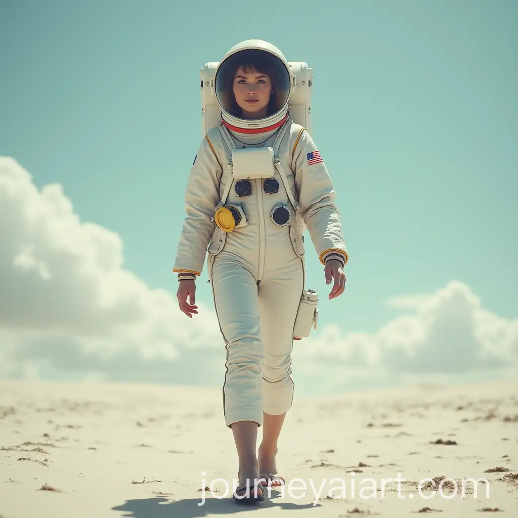 Woman-in-Spacesuit-Walking-the-Milky-Way