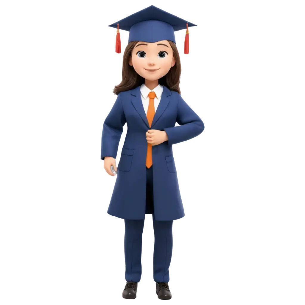 make a vector student with a degree suit with cap and