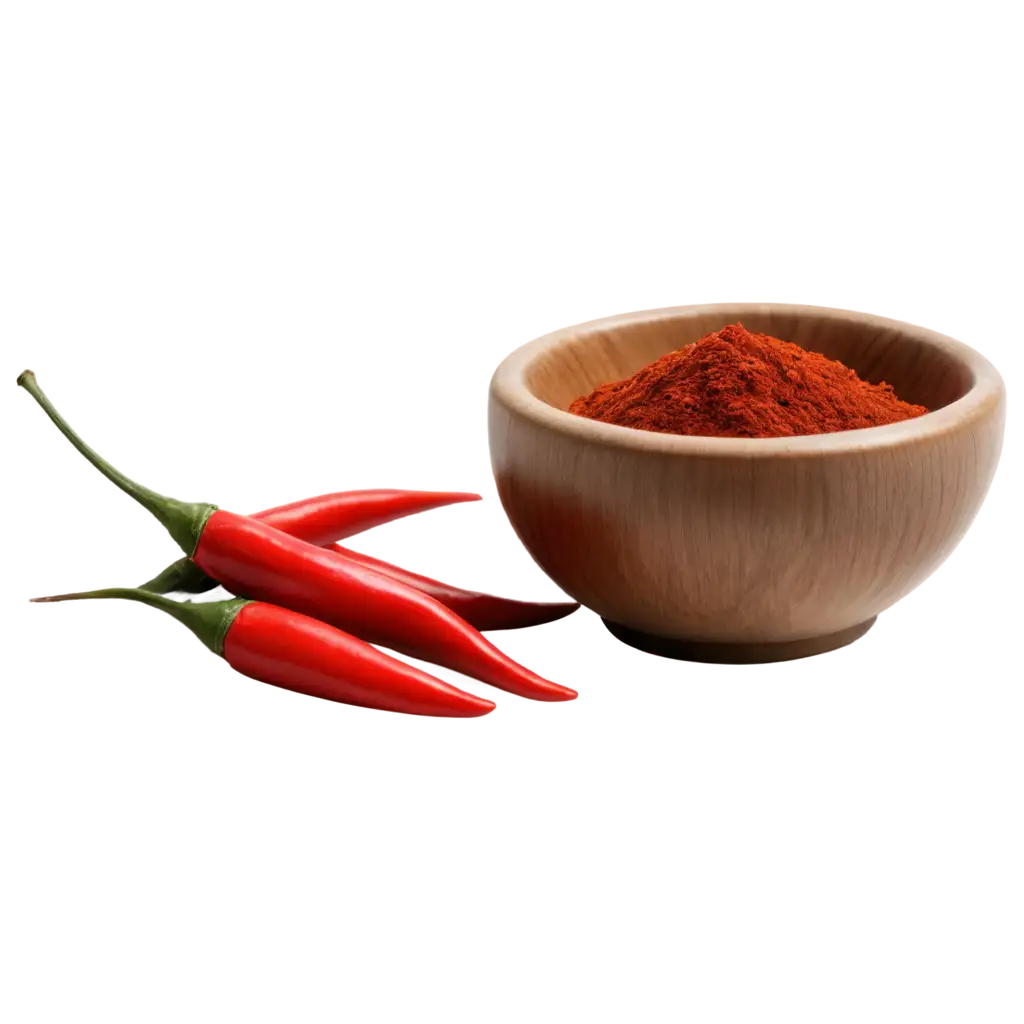 HighQuality-PNG-Image-of-a-Bowl-of-Chilli-Powder-with-Red-Chilli-for-Culinary-and-Design-Use