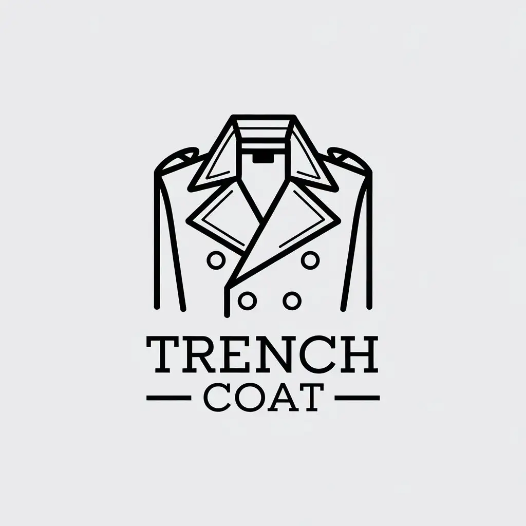 LOGO Design for Trench Coat Minimalistic Clothes Symbol for Entertainment Industry