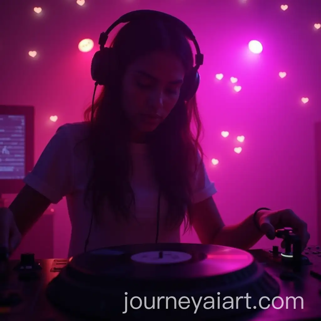 Stylish-Indian-Female-DJ-in-NeonLit-Studio-with-Dreamy-Atmosphere
