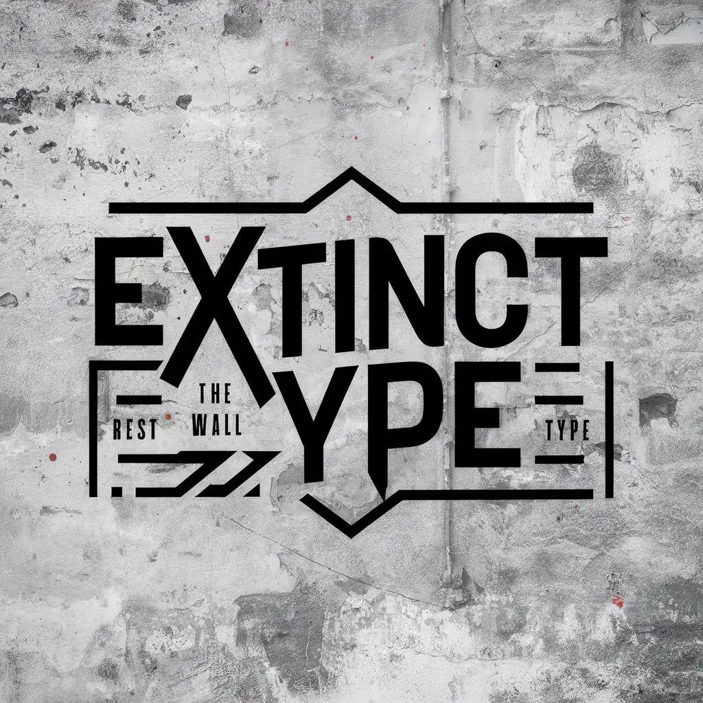 LOGO-Design-for-Extinct-Type-Writing-on-the-Wall-in-the-Slums-with-Clear-Background