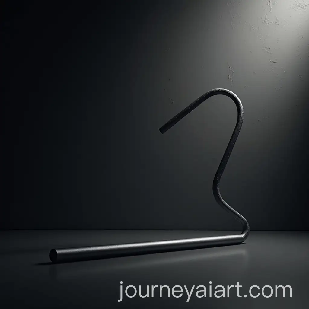 Elegant-Steel-Rod-with-Curved-Loop-in-Minimalistic-Industrial-Setting
