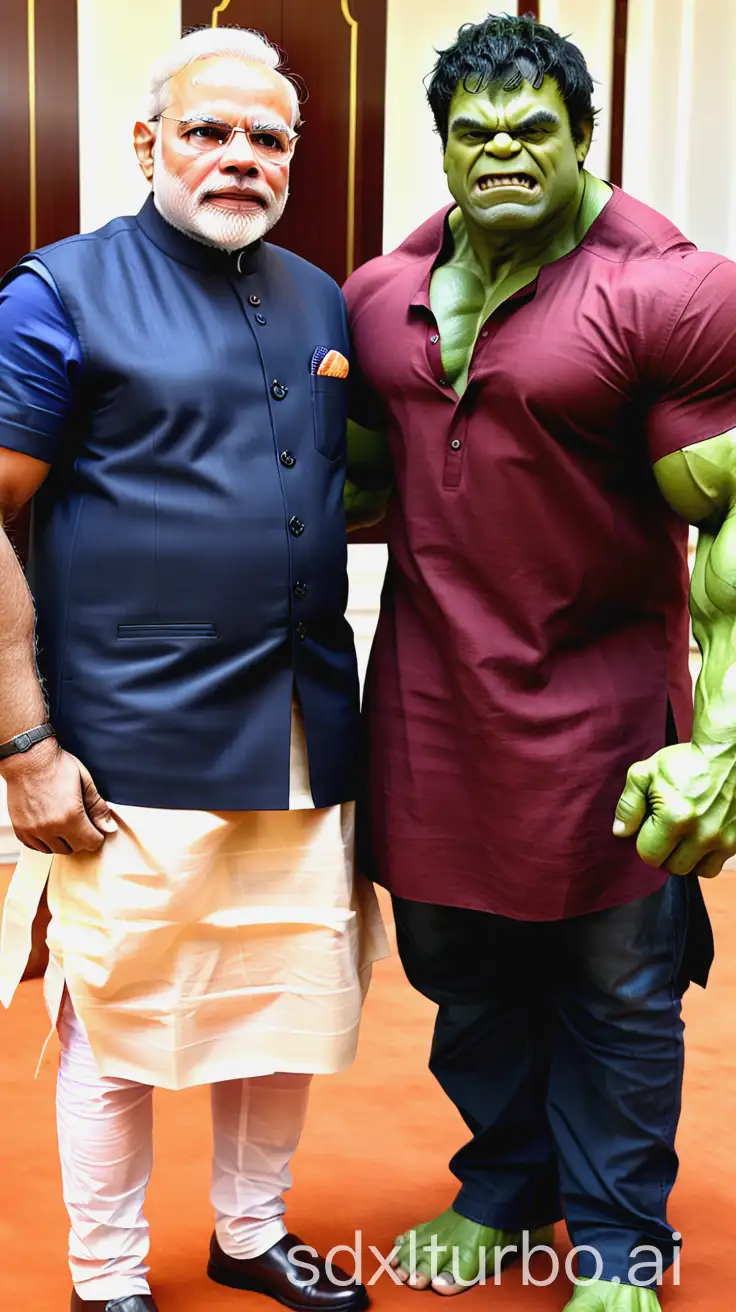 Modi-and-Hulk-Standing-Together-for-a-Photo-Pose