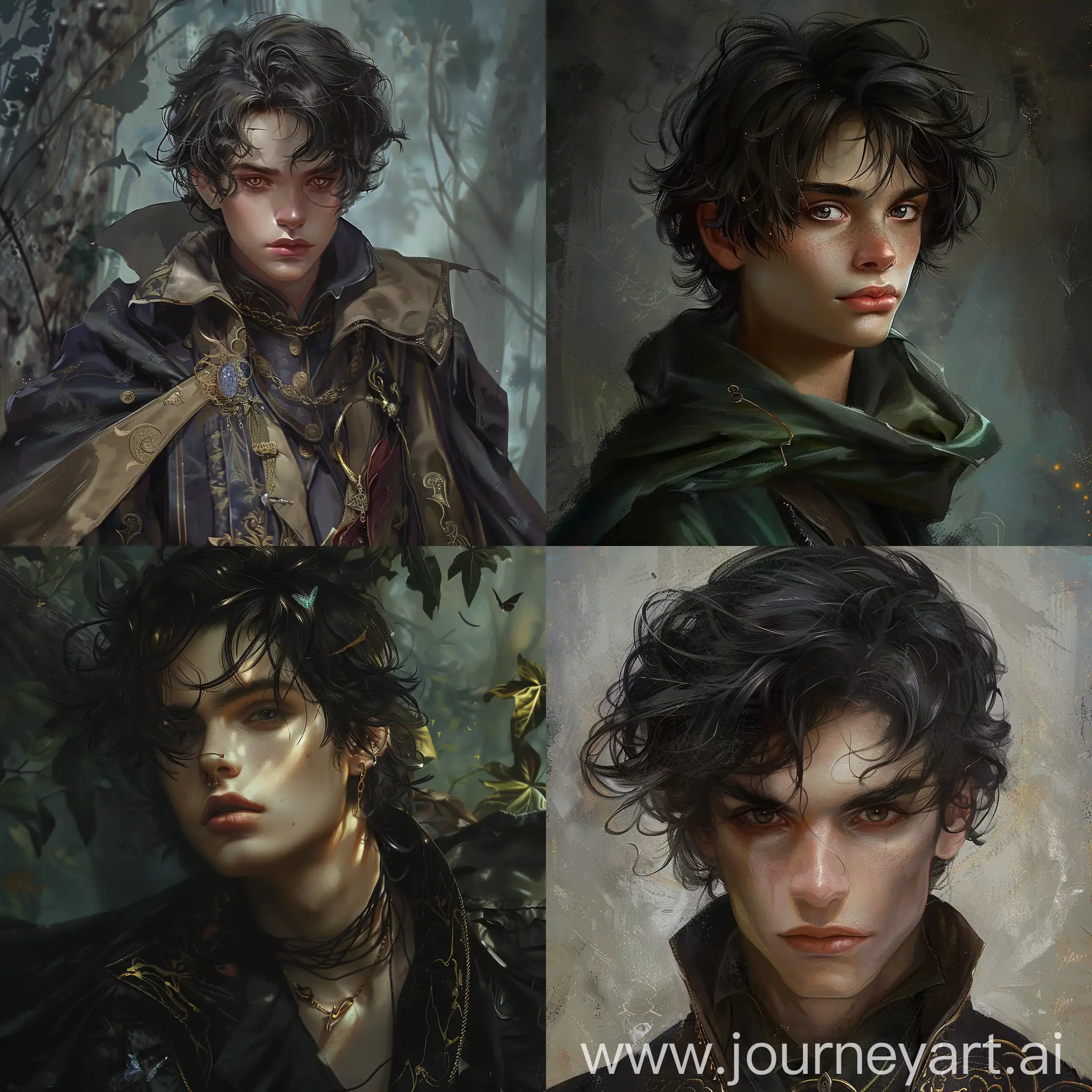 Fantasy-Style-Portrait-of-a-Handsome-DarkHaired-Boy