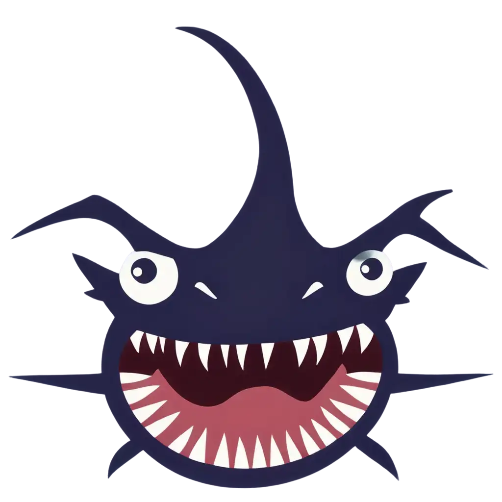 angler fish mouth logo