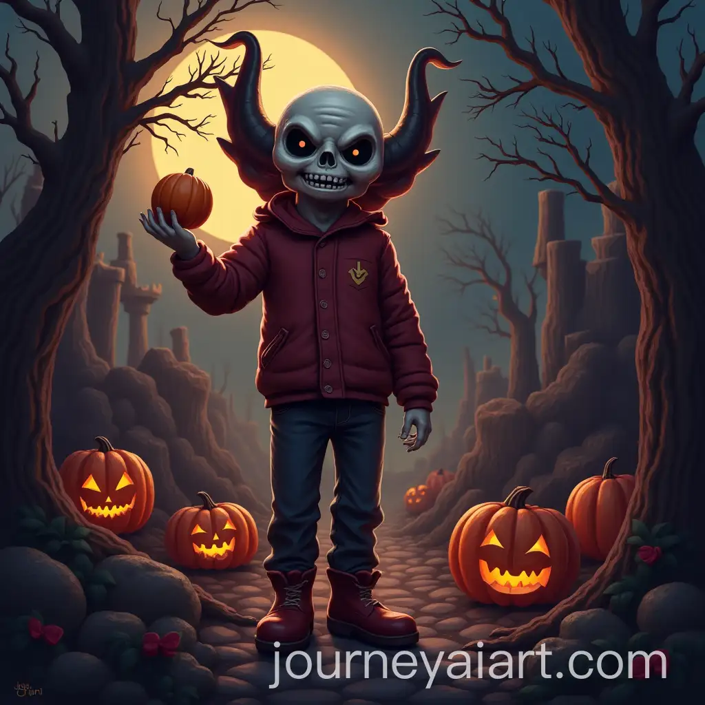 Humorous-HalloweenThemed-Character-in-Playful-Costume