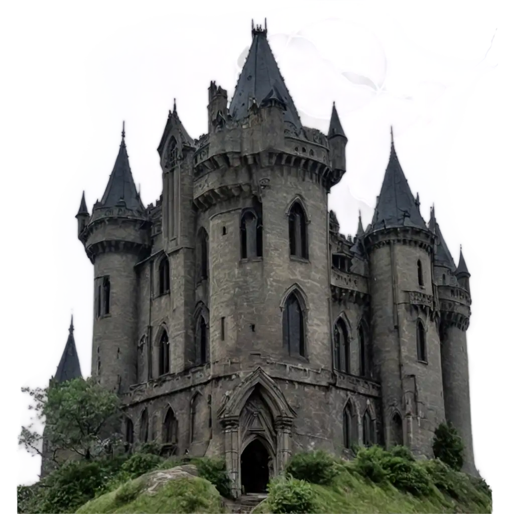 Dark-Gothic-Castle-PNG-Stormy-Haunted-Fortress-in-a-Desolate-Landscape