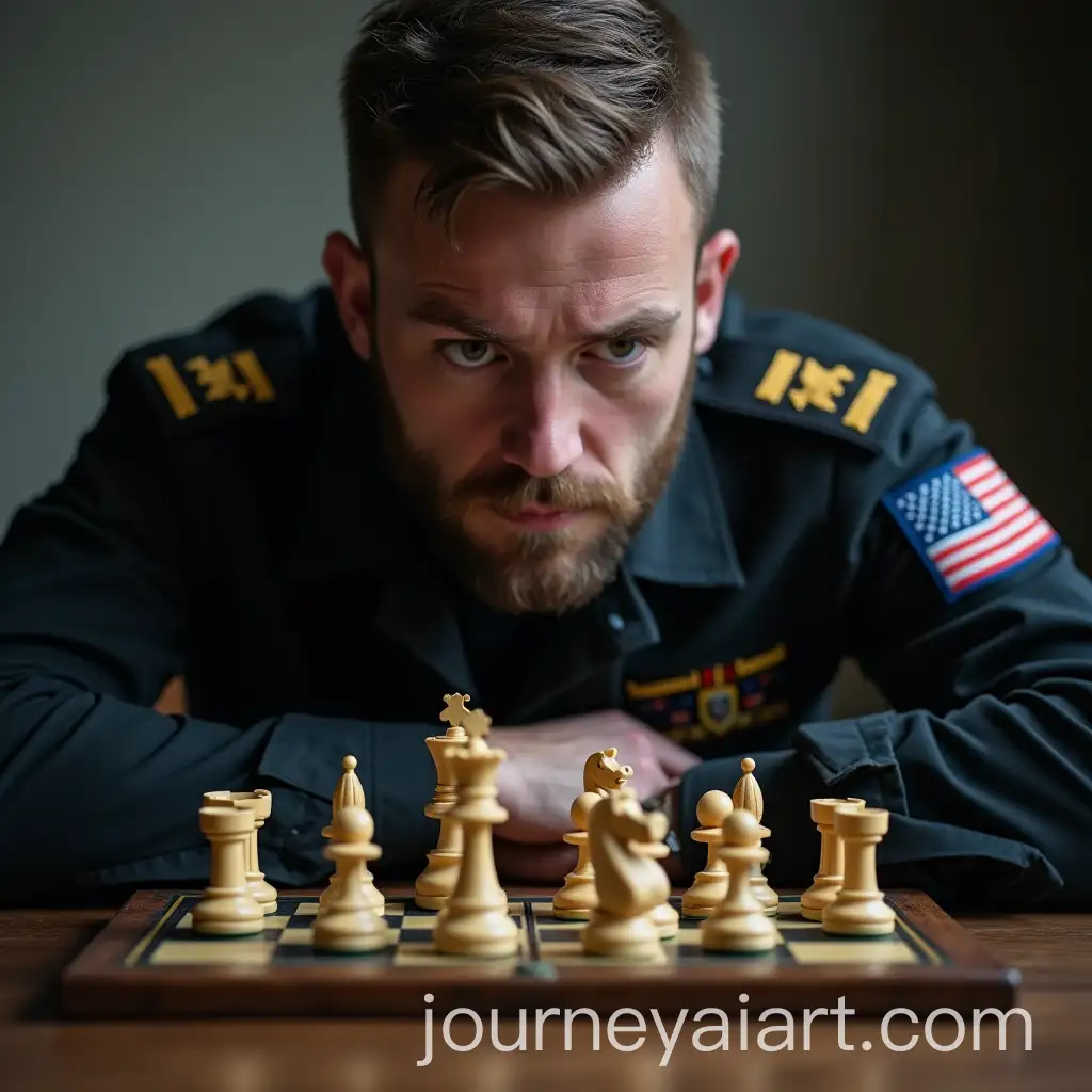 Navy-SEAL-Strategically-Playing-Chess-in-Intense-Focus