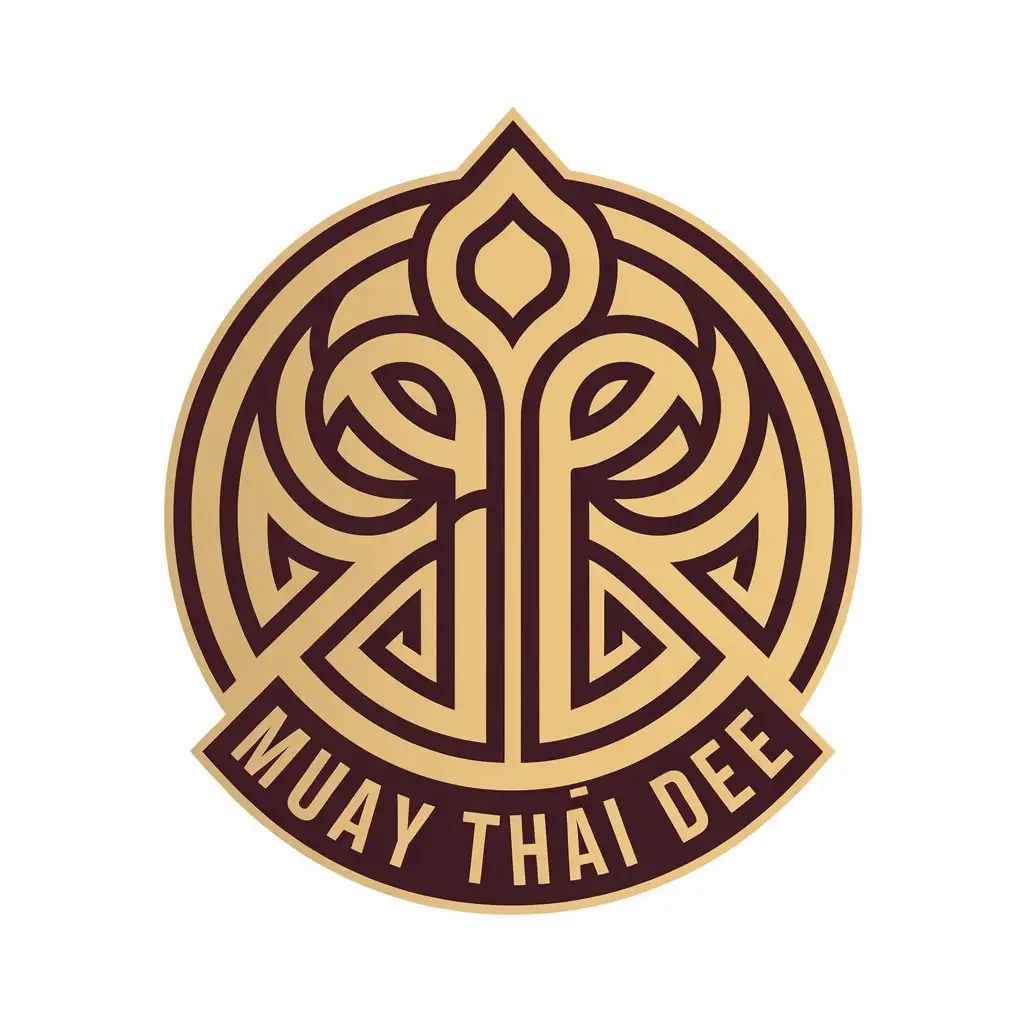 LOGO-Design-For-MUAY-THAI-DEE-Circular-Symbol-for-Sports-Fitness