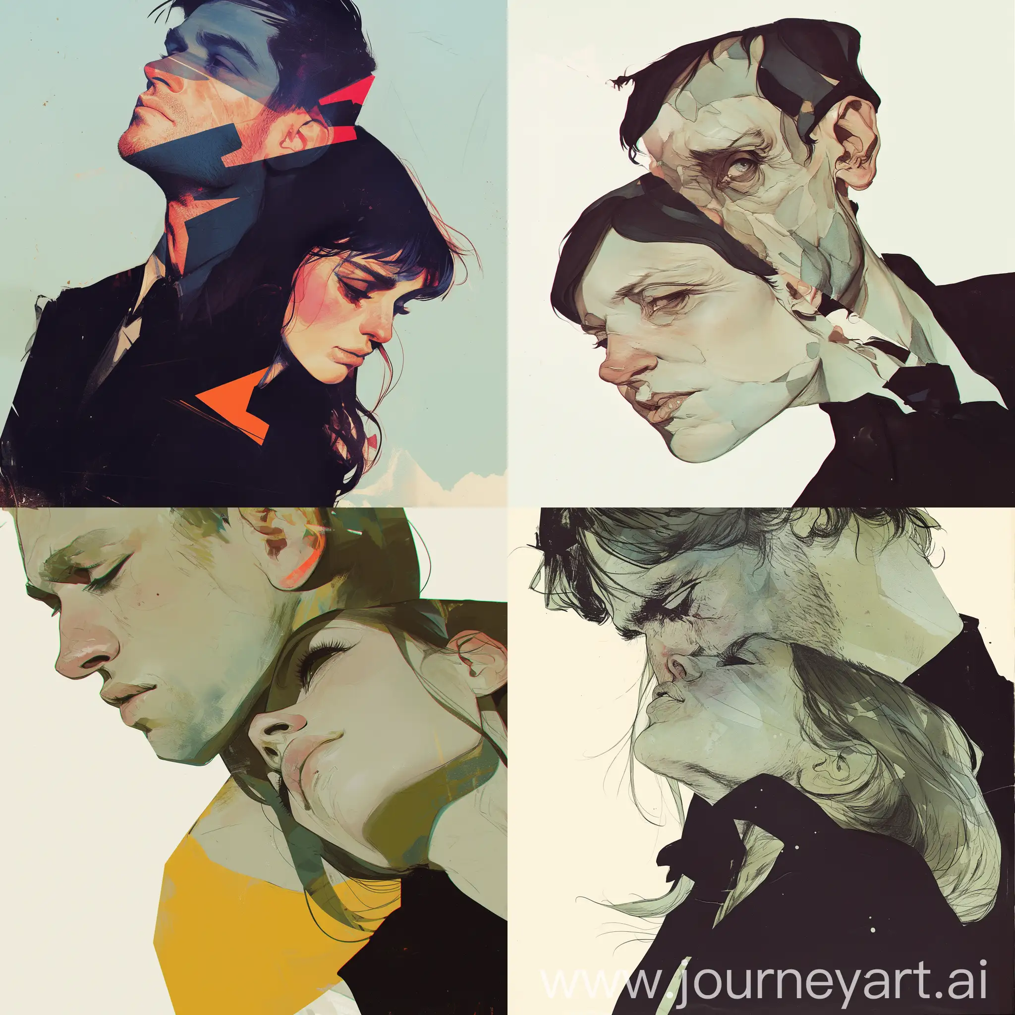 Cartoon-Caricature-Portrait-Illustration-of-a-Young-Man-and-Woman-by-Billy-Childish-Januz-Miralles-and-Matt-Fraction