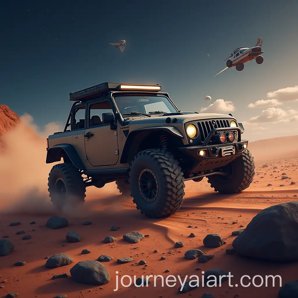 Offroad-Car-in-Outer-Space-with-Cosmic-Background