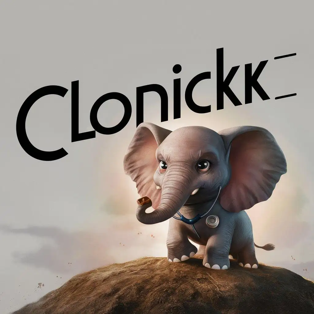 LOGO-Design-for-Clonickk-Compassionate-Elephant-with-Advanced-Medical-Equipment