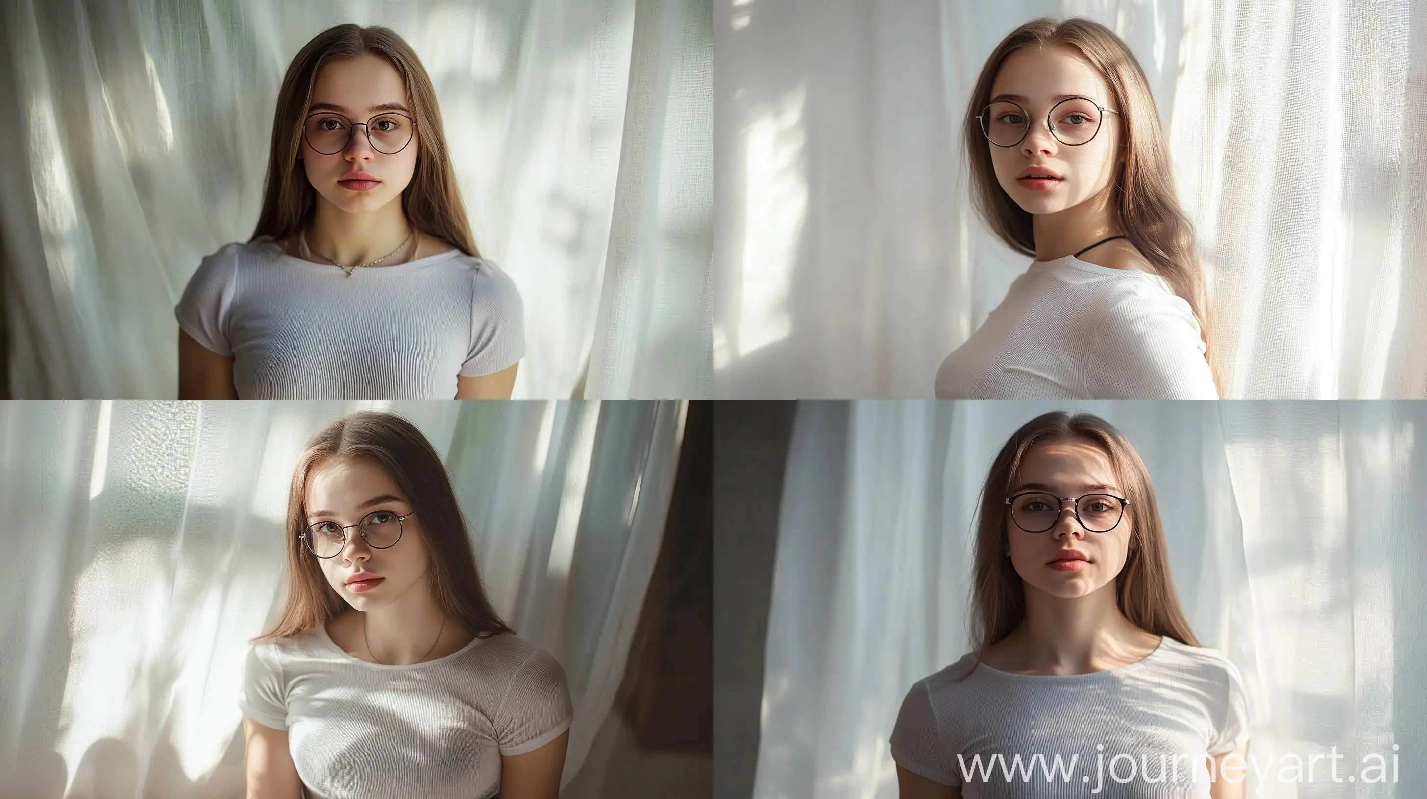 Teenage-Girl-in-Candid-Photography-with-Diffused-Lighting-and-White-Curtain