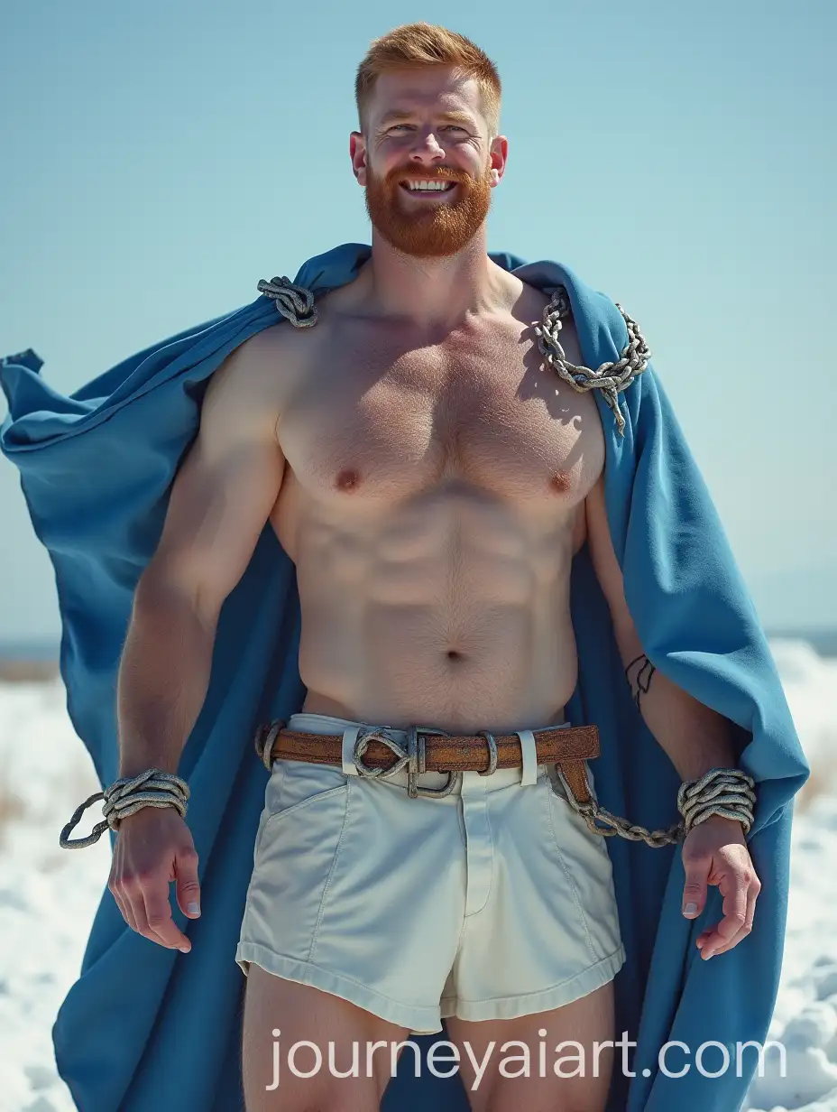Ginger-Gladiator-with-Snowy-Background-and-Shackles