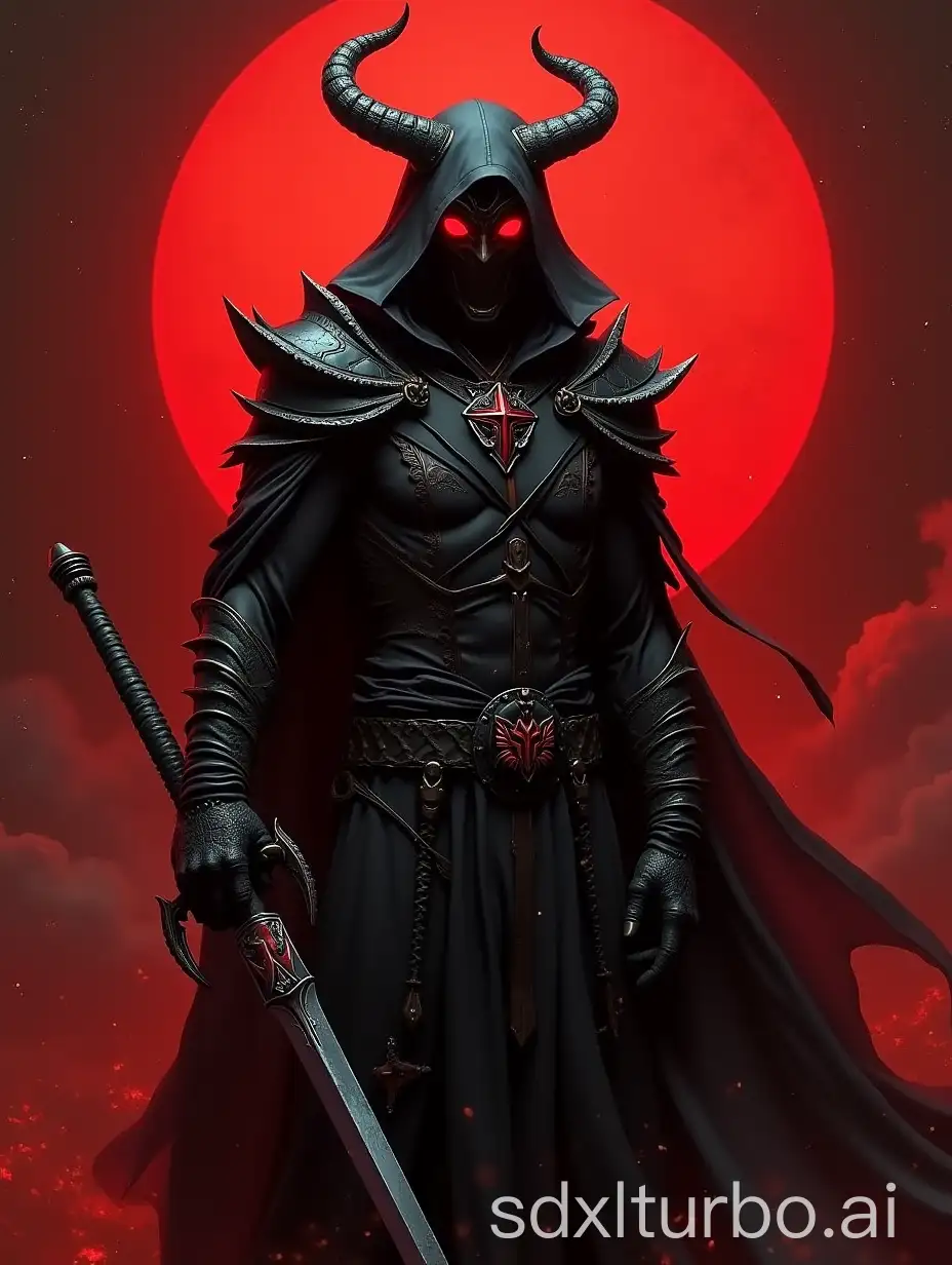 Powerful-Demon-Saint-in-Red-and-Black-Armor-Full-Body-Portrait