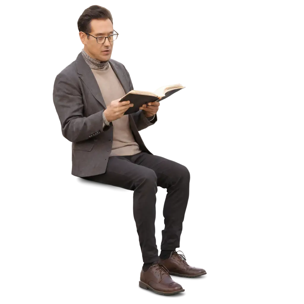 A-ManPNG-Image-SEO-Optimization-Reads-a-Book-PNG-Image-HighQuality-Visual-Representation-for-Multiple-Uses