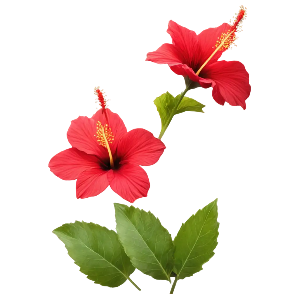 Stunning-Red-Hibiscus-PNG-Image-on-Transparent-Background-Perfect-for-Digital-Designs-and-Creative-Projects