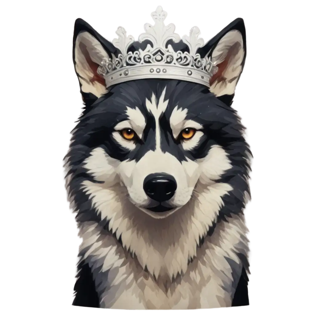 Hita-Patterned-Wolf-with-Crown-PNG-HighQuality-Transparent-Image-for-Creative-Use