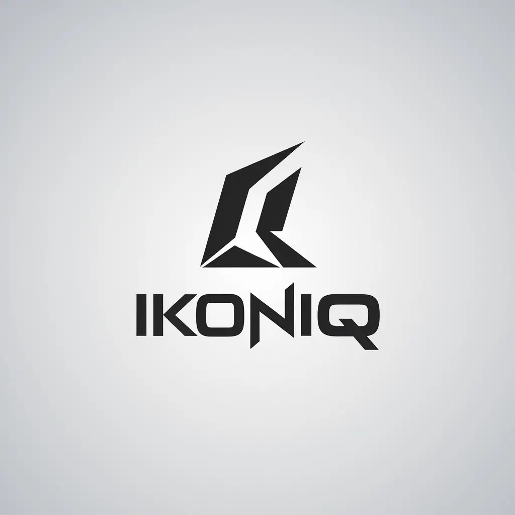 LOGO Design For IKONIQ Sharp Cursive Font for Sports Fitness Industry