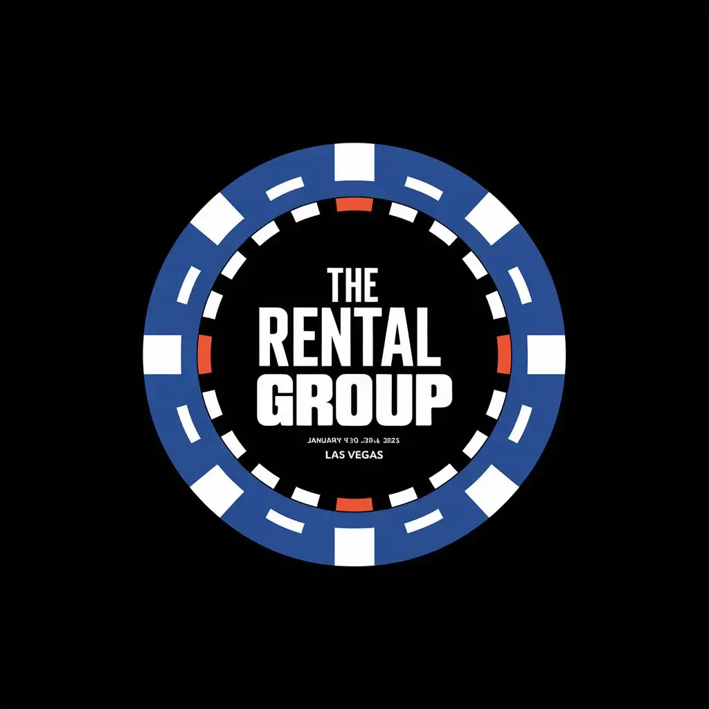 LOGO Design for The Rental Group Vegasthemed TShirt with Custom Poker Chip Design