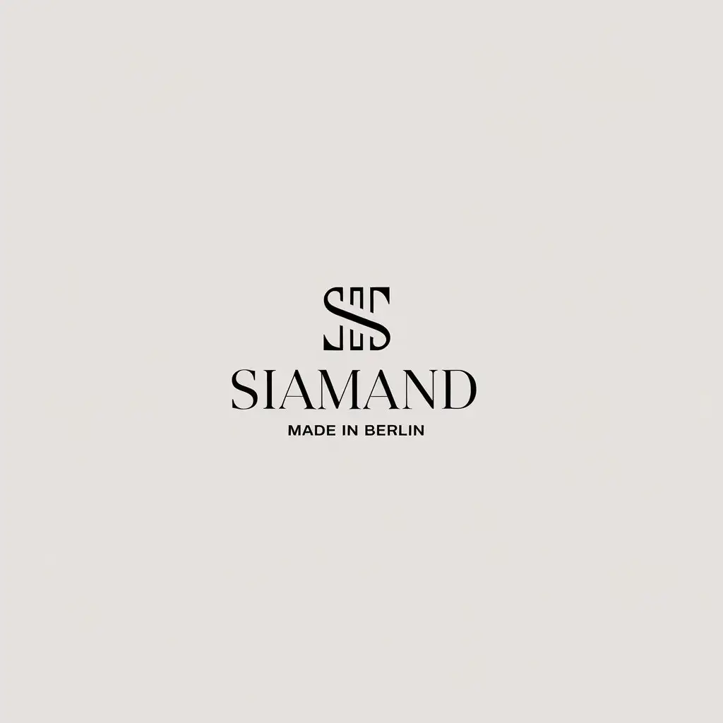 LOGO Design for Siamand Minimal Classy Typography with Watch Brand Theme and Berlin Made Detail